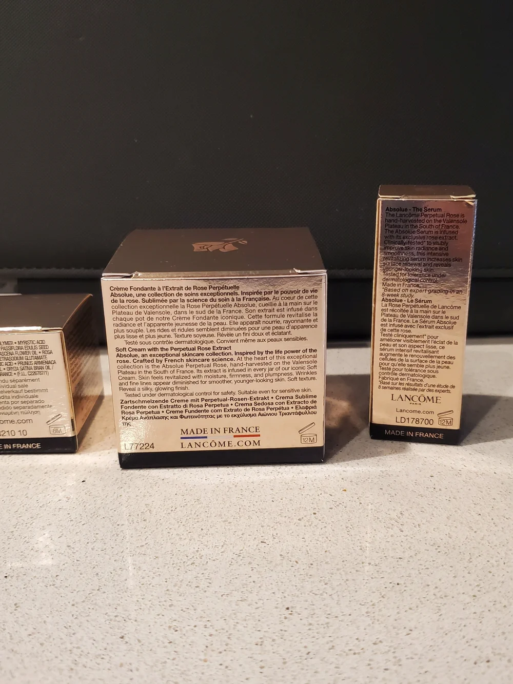 New Lancome Absolue Travel Set. Face, Eye And Serum.